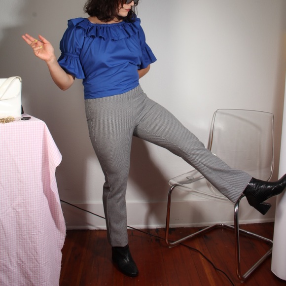 Zara Gingham Trouser Pants - Picture 8 of 8